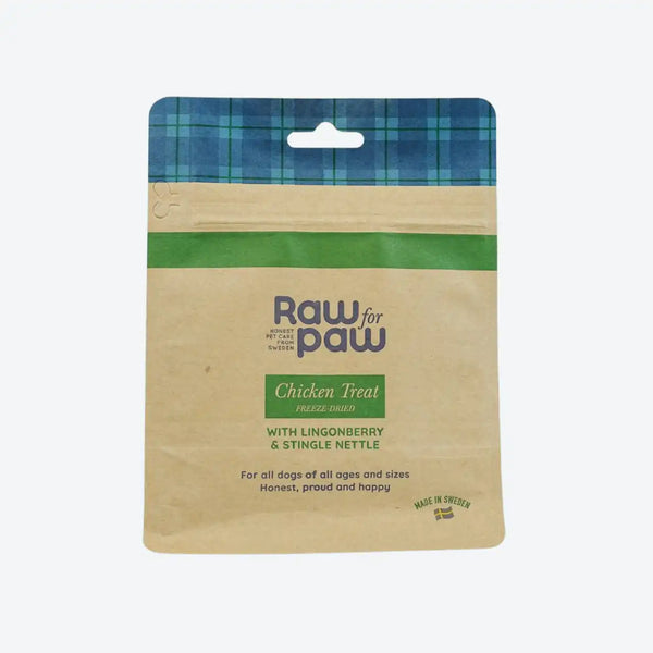 Сублімовані Ласощі для собак з Курочки, брусниці та кропиви Freeze-Dried Raw for Paw, 50 грамів