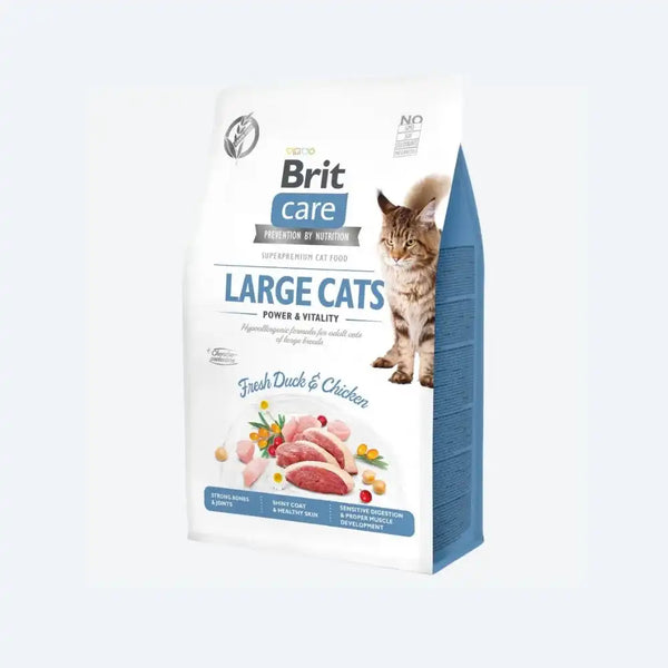 Сухий корм Brit Care Cat GF Large Power & Vitality для котів великих порід, качка та курка