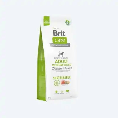 Сухий корм Brit Care Dog Sustainable Adult Medium Breed для собак середніх порід, з куркою та комахами