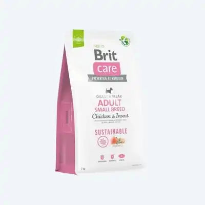 Сухий корм Brit Care Dog Sustainable Adult Small Breed для собак малих порід, з куркою та комахами