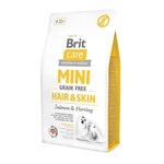 Сухий корм Brit Care GF Mini Hair & Skin для собак мініатюрних порід, для шкіри та шерсті, з лососем та оселедцем