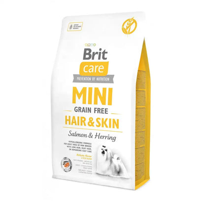 Сухий корм Brit Care GF Mini Hair & Skin для собак мініатюрних порід, для шкіри та шерсті, з лососем та оселедцем