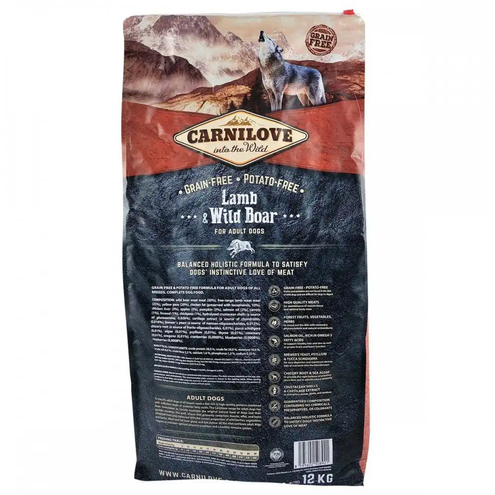 Сухий корм Carnilove Lamb & Wild Boar для дорослих собак всіх порід, ягня та кабан