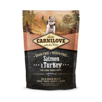 Сухий корм Carnilove Salmon & Turkey для цуценят та молодих собак великих порід, лосось та індичка