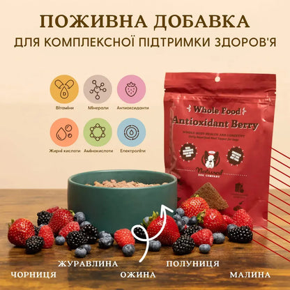 Суперфуд для собак суміш ягід Antioxidant Berry Granules Natural Dog Company