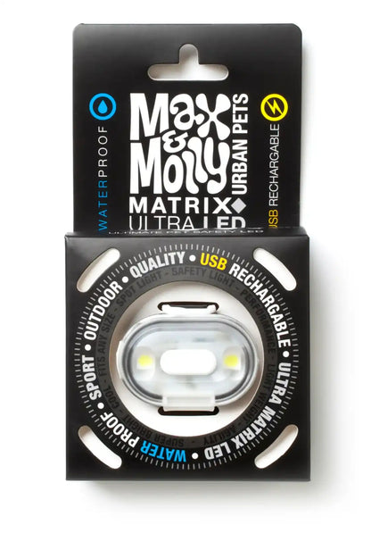 Світлодіодний ліхтарик для собак на нашийник Max & Molly Matrix Ultra LED, білий