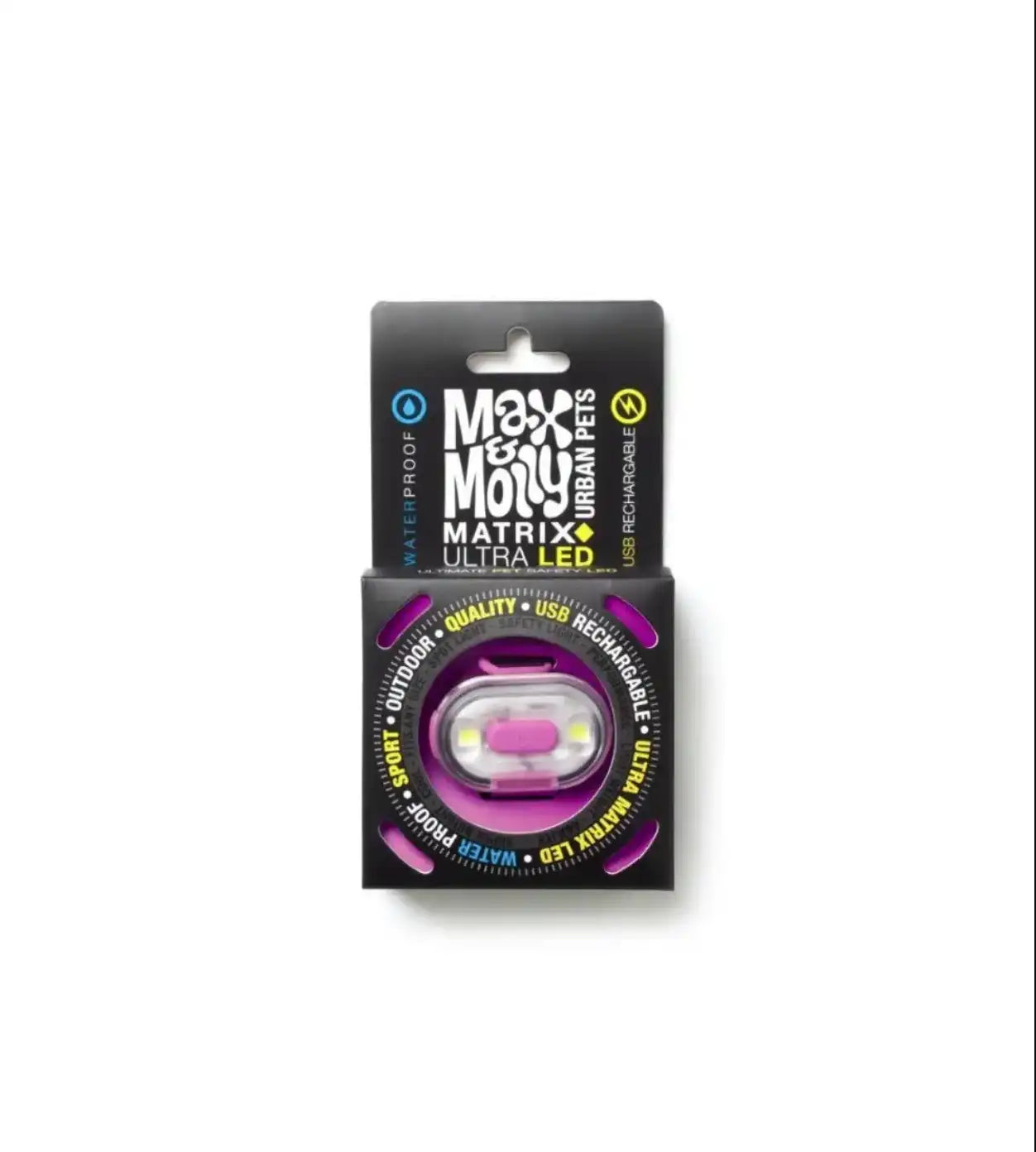 Світлодіодний ліхтарик для собак на нашийник Max & Molly Matrix Ultra LED, рожевий