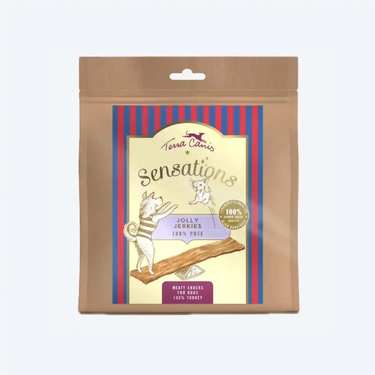 Смаколики для собак Terra canis SENSATIONS Jolly Jerkies Індичка 90г