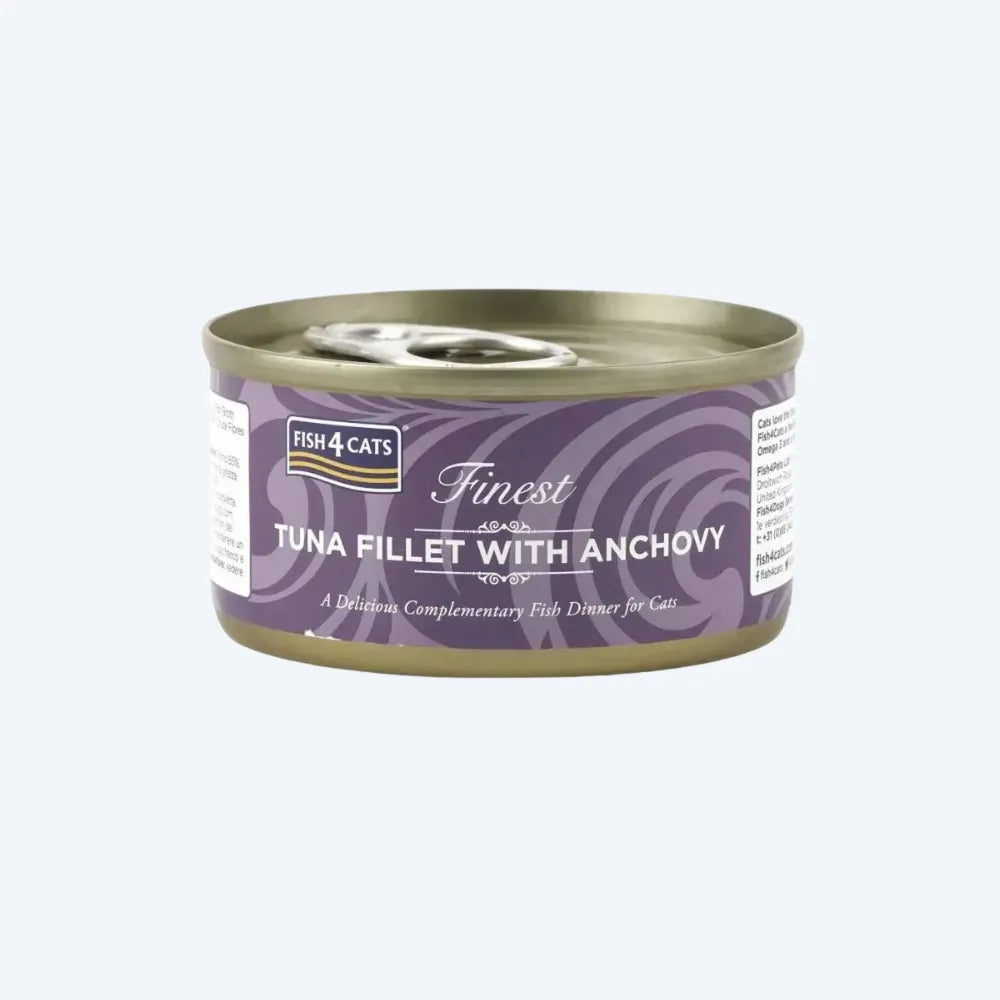 Натуральний вологий корм для котів Fish4Cats Finest Філе тунця з анчоусом 70 г