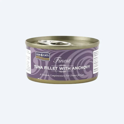 Натуральний вологий корм для котів Fish4Cats Finest Філе тунця з анчоусом 70 г