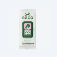 Вологі серветки біорозкладні бамбукові Beco Pets з ароматом кокосу 80 шт., 80шт.