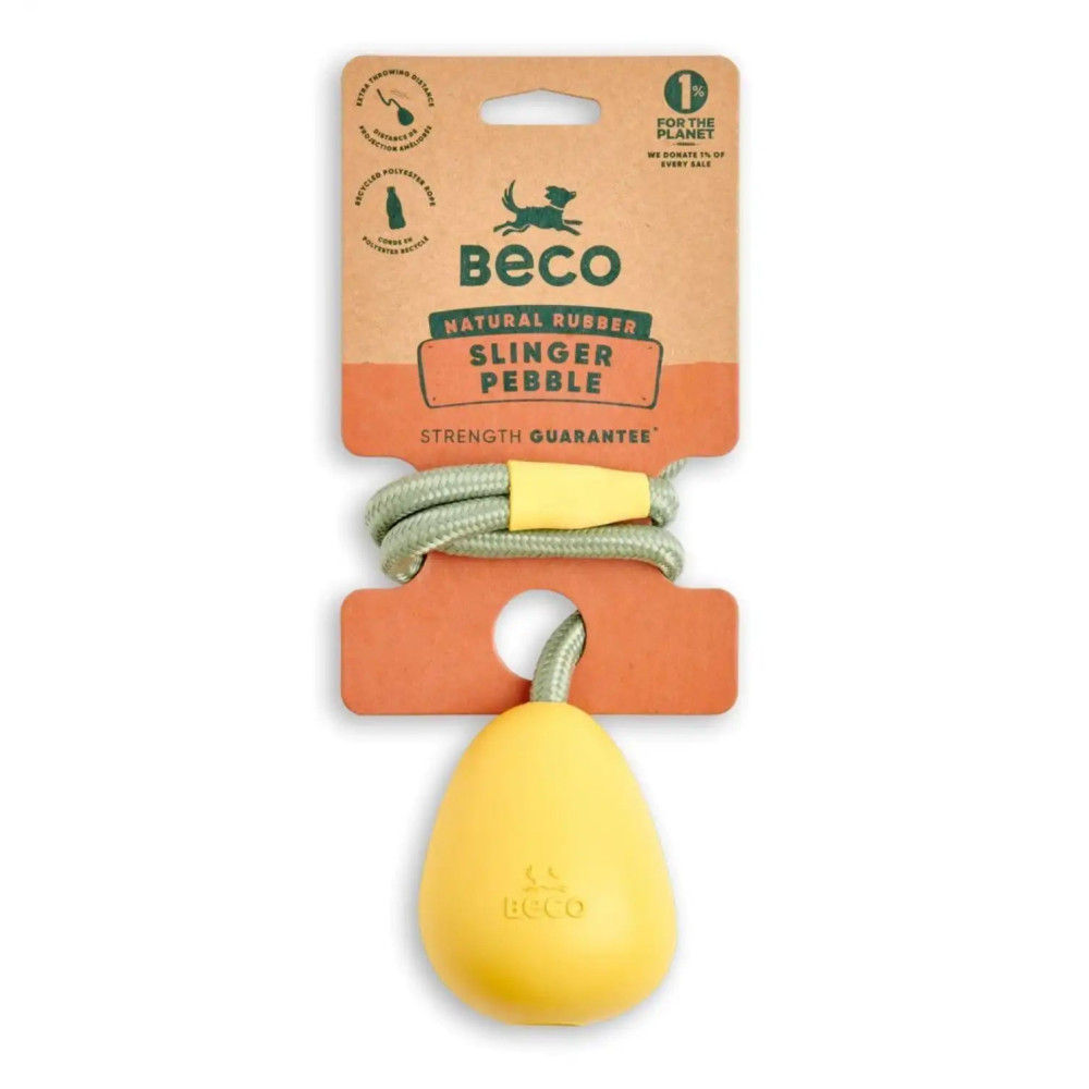 Іграшка на мотузці для собак Beco Pets Slinger Pebble Жовтий