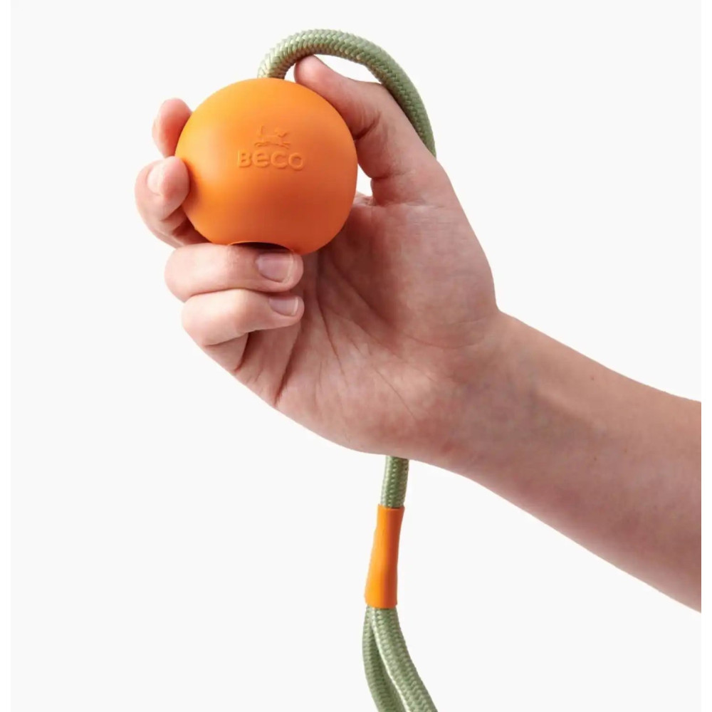 Іграшка м'ячик на мотузці для собак Beco Pets Slinger Ball Помаранчевий