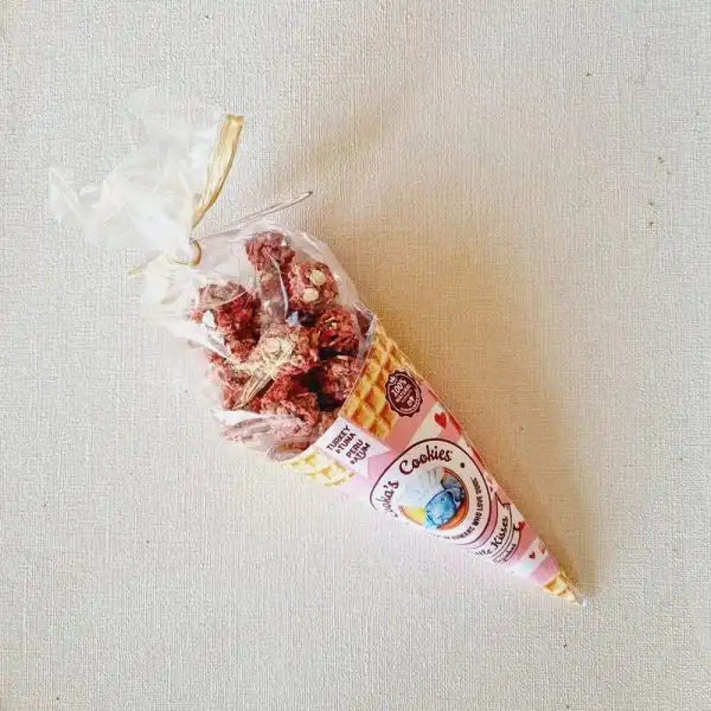 Натуральні ласощі для собак Cooka's Cookies Pink Beijinhos індичка та тунець, 50 грам.