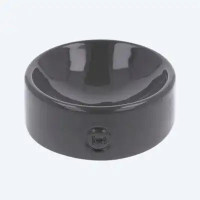 Керамічна миска для тварин із сферичним дном Bowl Gray - Harley and Cho, S (14*7см. / 0.45л.)