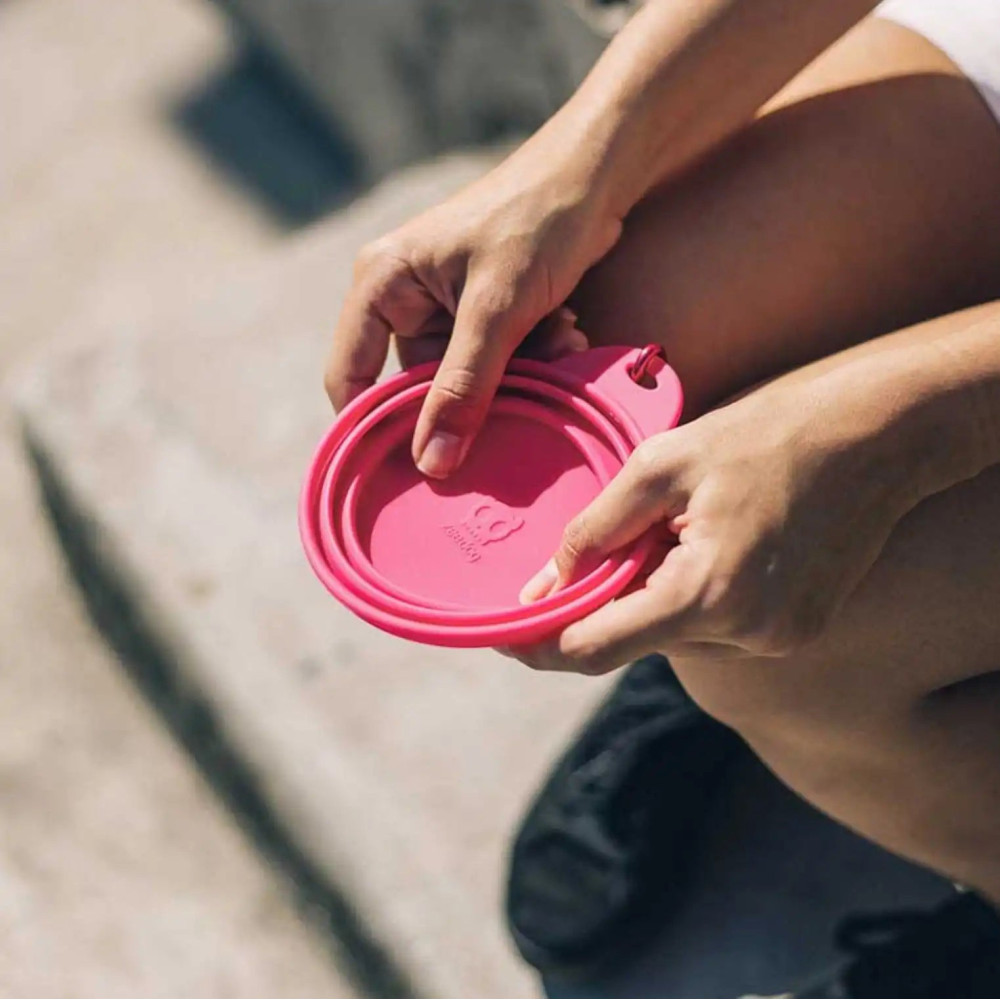 Дорожня складна миска для собак Zee.Dog - Go Bowl, pink, 500 мл.