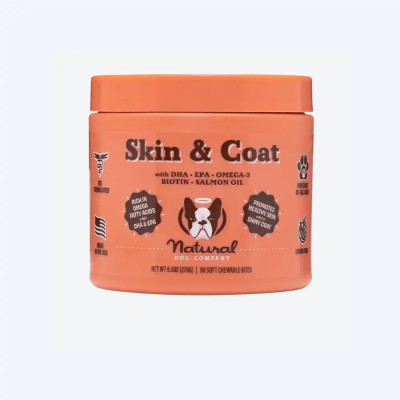 Вітамінний комплекс для шкіри і шерсті собак Skin&Coat Natural Dog Company 90шт, 90 шт.