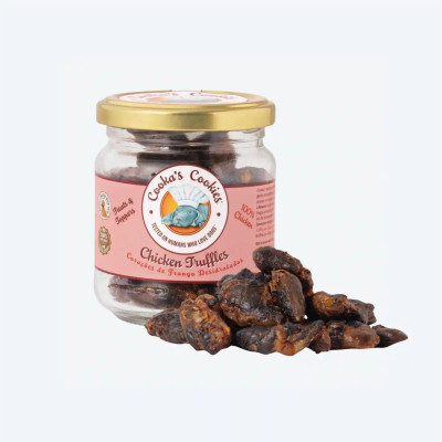 Натуральні сушені ласощі для собак Cooka's Cookies Курячі сердечки, 70 грам.
