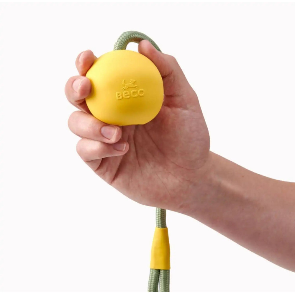 Іграшка м'ячик на мотузці для собак Beco Pets Slinger Ball Жовтий