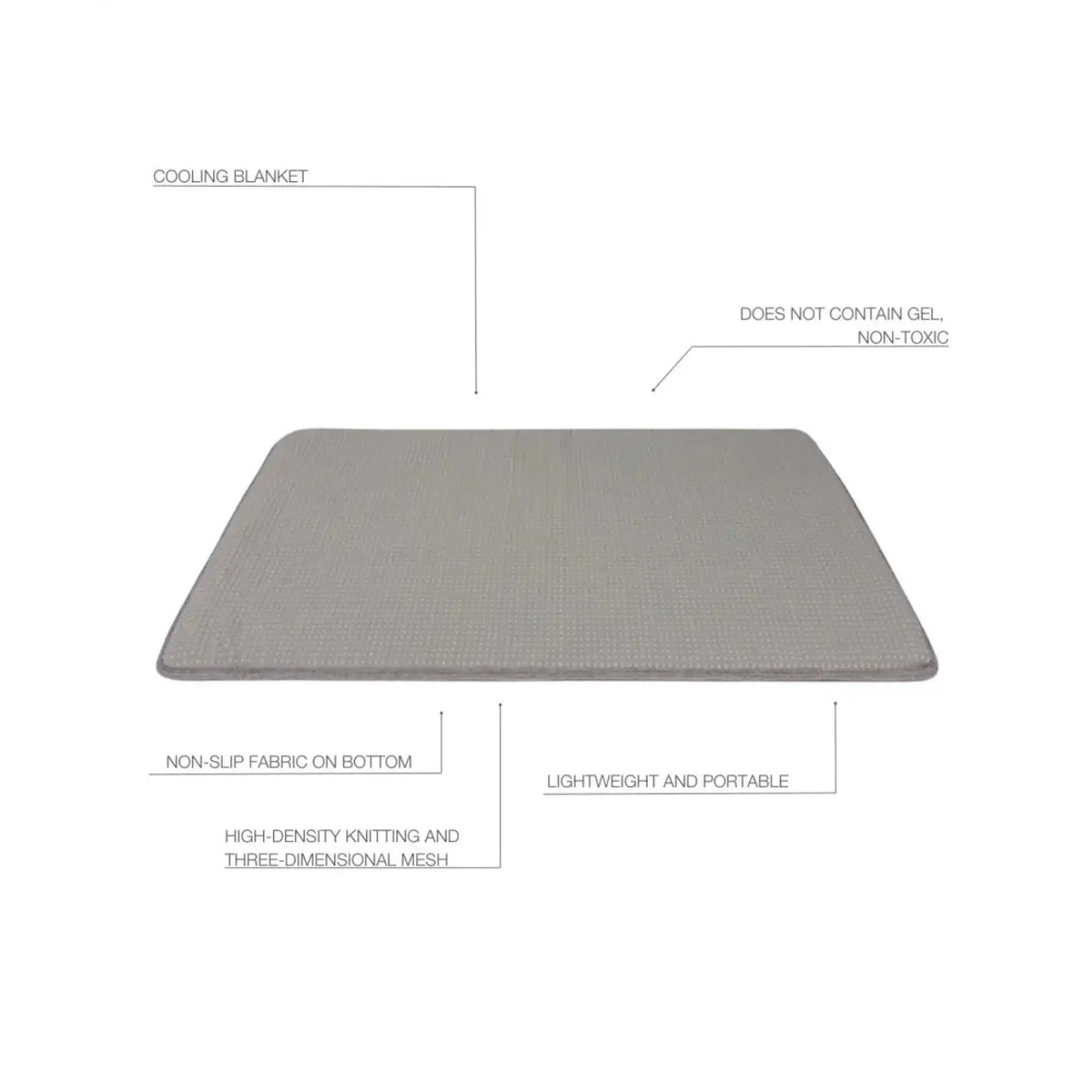 Килимок для собак Охолоджуючий Cooling Blanket Grey Paikka, 80*60см.