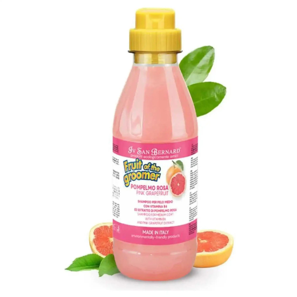Шампунь Iv San Bernard Pink Grapefruit для середньої шерсті, з грейпфрутом та Вітамином В6, 500 мл.