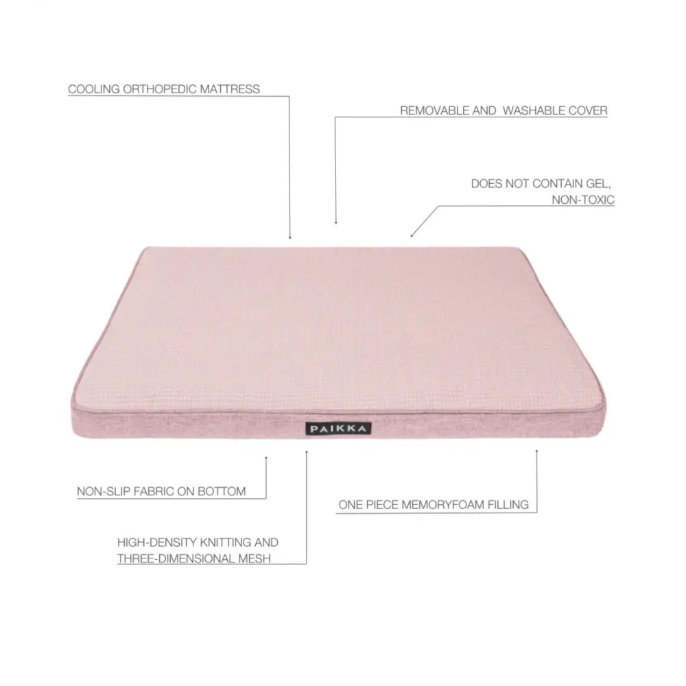 Матрас для собак Охолоджуючий - Ортопедичний Cooling Orthopedic Mattress Pink Paikka, 80*60см.