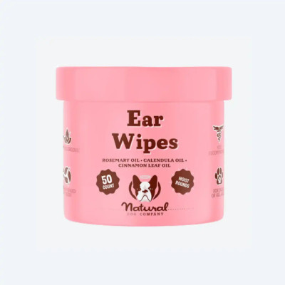 Серветки для гігієни вух Ear Wipes Natural Dog Company 50 шт, 50шт.