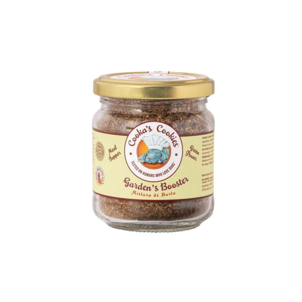 Натуральний топер (вітамінна та смакова добавка) для собак Cooka's Cookies Garden's Booster Топінамбур з кульбабою, 90 грам.