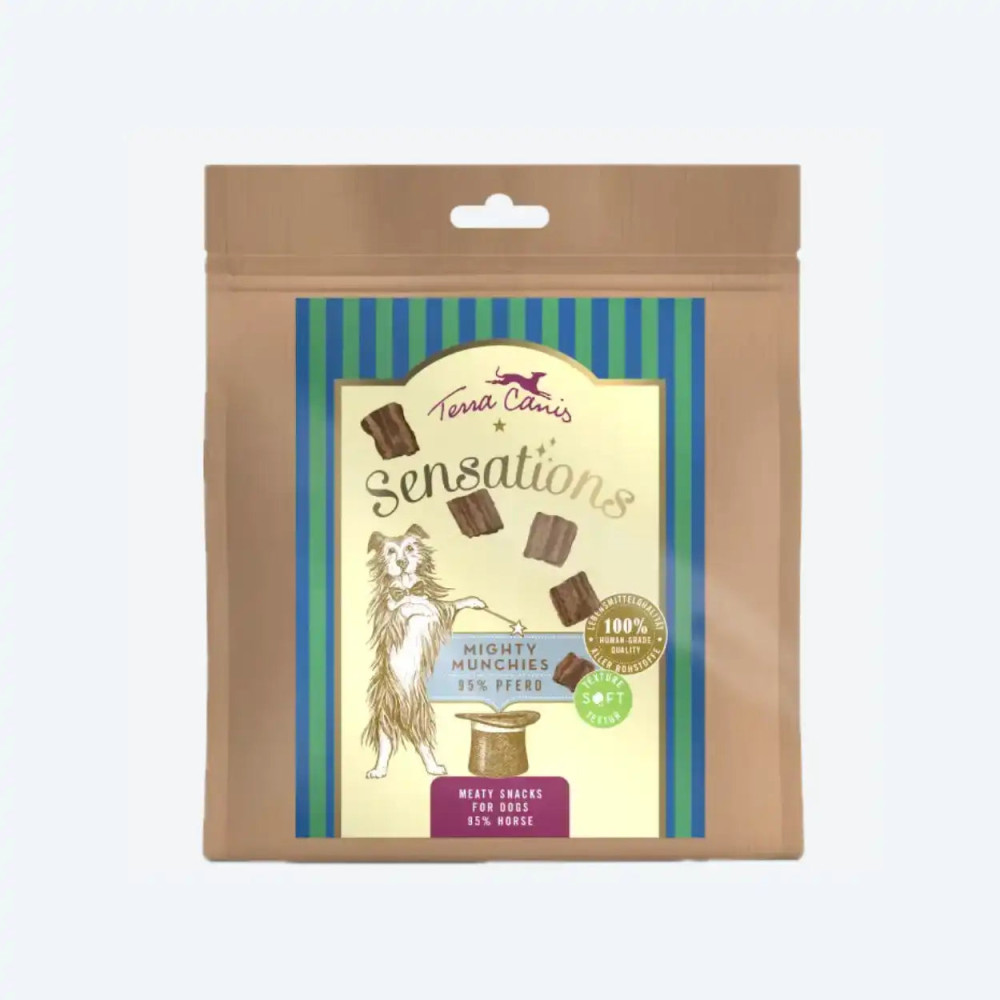 Смаколики для собак Terra canis SENSATIONS Mighty Munchies Конина 90г, 90 грам.