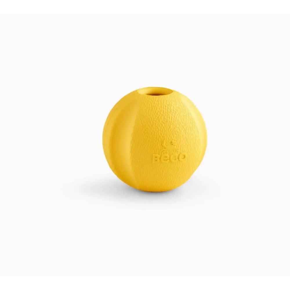 Іграшка м'ячик з отвором для ласощів для собак Beco Pets Fetch Ball Жовтий