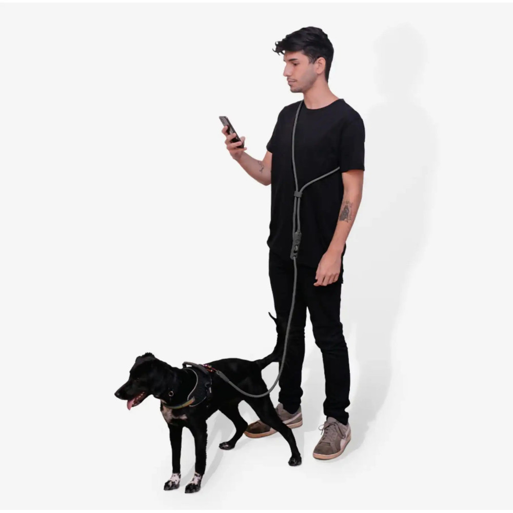 Повідець для собак Zee.Dog - Titanium Grey Hands-Free Leash, 120 - 240 см, 120 - 240см