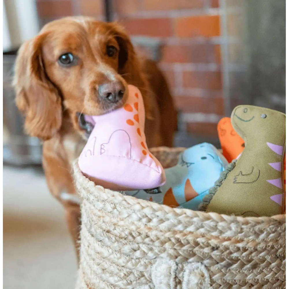 М'яка іграшка для собак Beco Pets Трицератопс Помаранчевий
