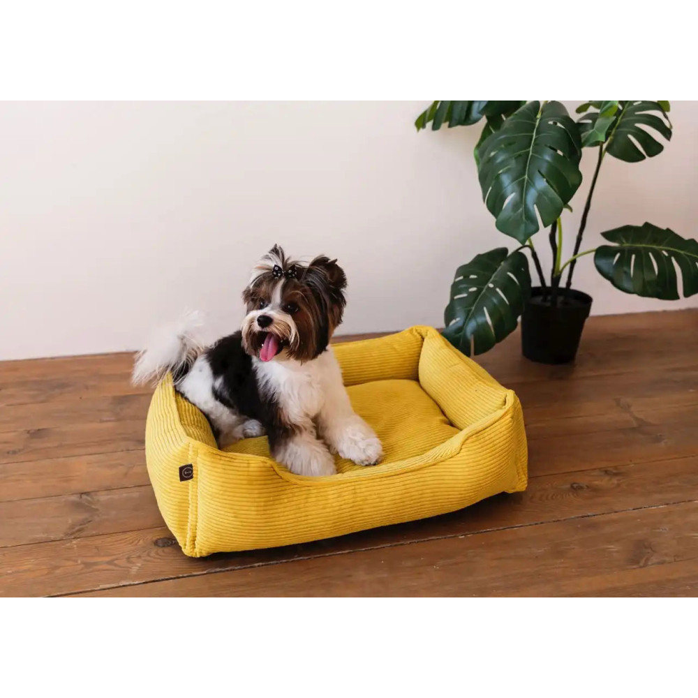 Лежанка для тварин Dreamer Yellow Velvet - Harley&Cho, S (60*40 см.) - S
