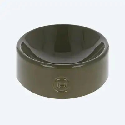 Керамічна миска для тварин із сферичним дном Bowl Olive - Harley and Cho, (14*7см. / 0.45л.) - S