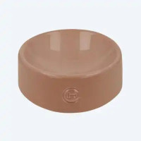 Керамічна миска для тварин із сферичним дном Bowl Beige - Harley and Cho, M (17*7см. / 0.85л.)