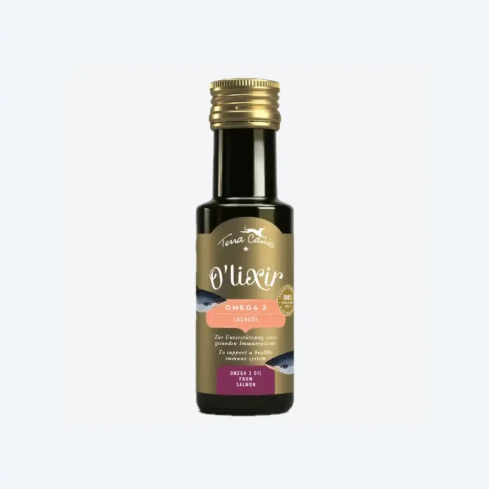 Масло для собак Salmon oil Omega 3 O'LIXIR Terracanis 100 мл, 100 мл.