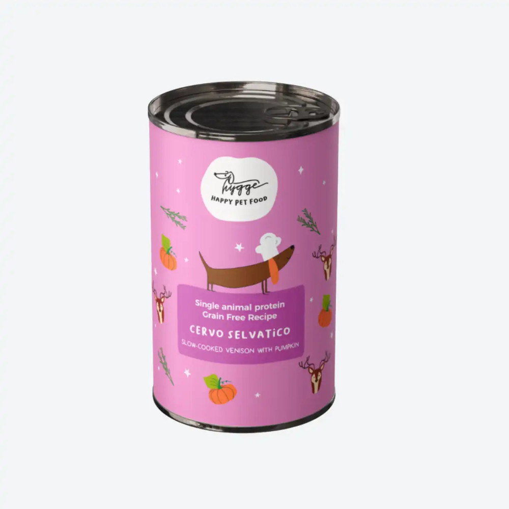 Вологий корм для собак Монопротеїн Олень з гарбузом Hygge, 400 гр.