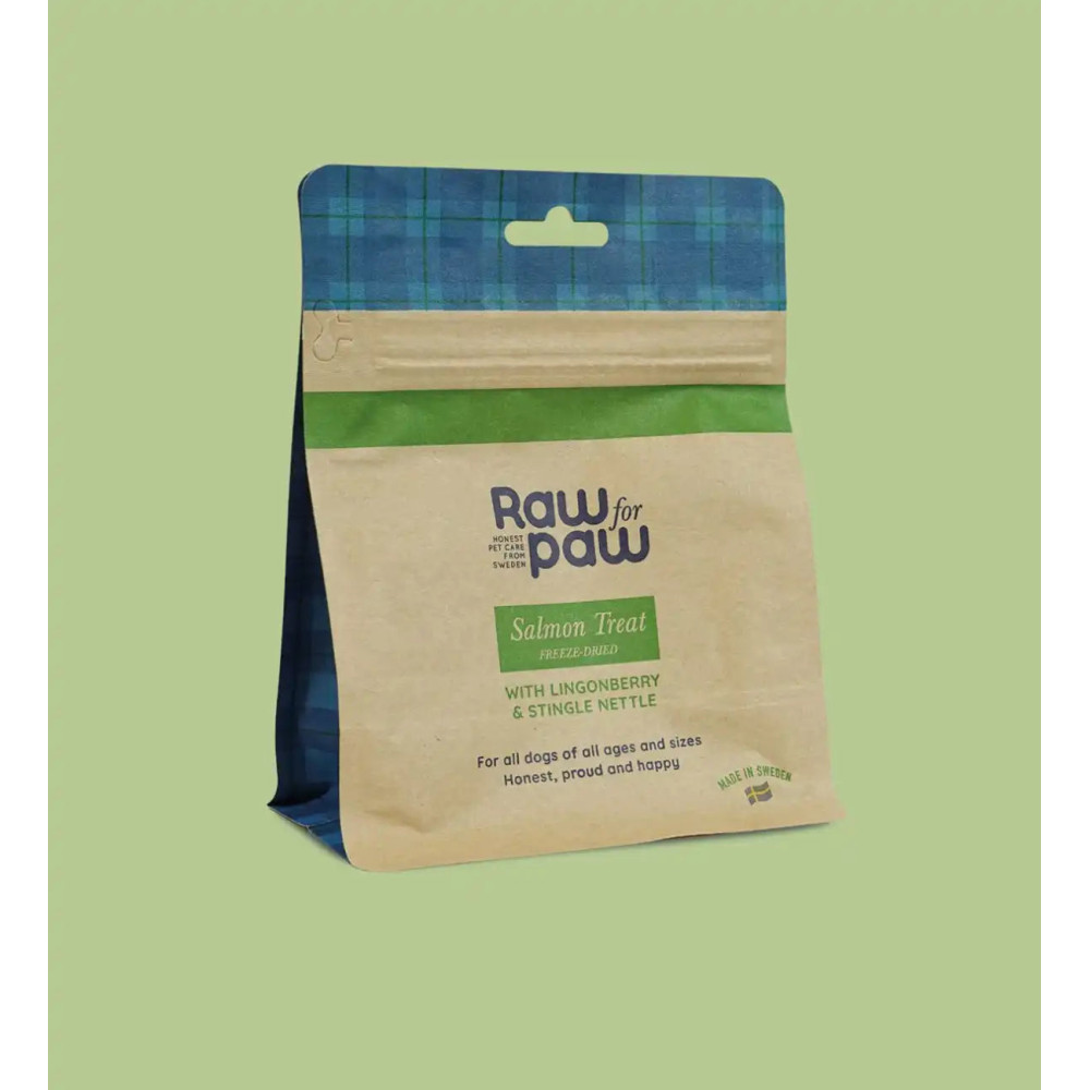 Сублімовані Ласощі для собак з Лосося, брусниці та кропиви Freeze-Dried Raw for Paw, 50 грамів, 50 грам