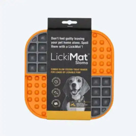 LickiMat Slomo Комбінований килимок для ласощів помаранчевий