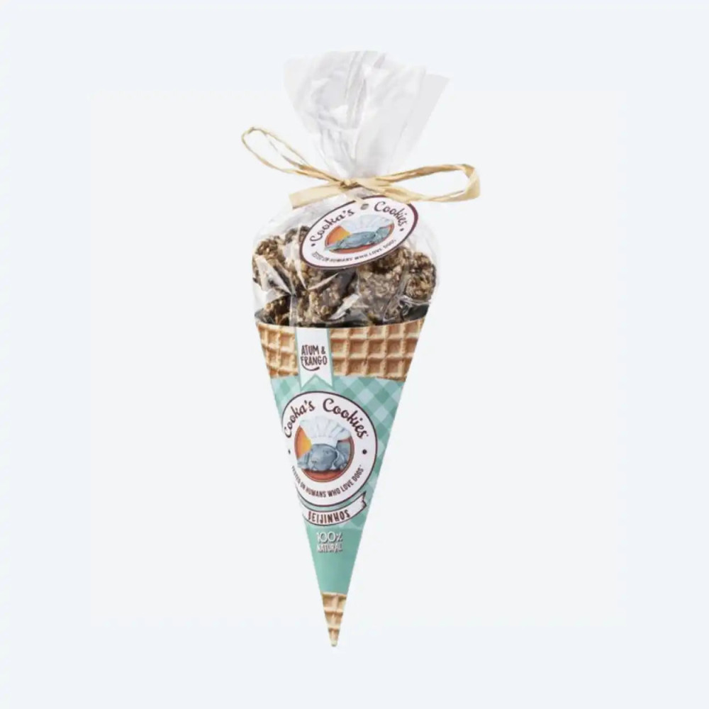 Натуральні ласощі для собак Cooka's Cookies Beijinhos Курка з тунцем, морквою та насінням 50 г, 50 грам.