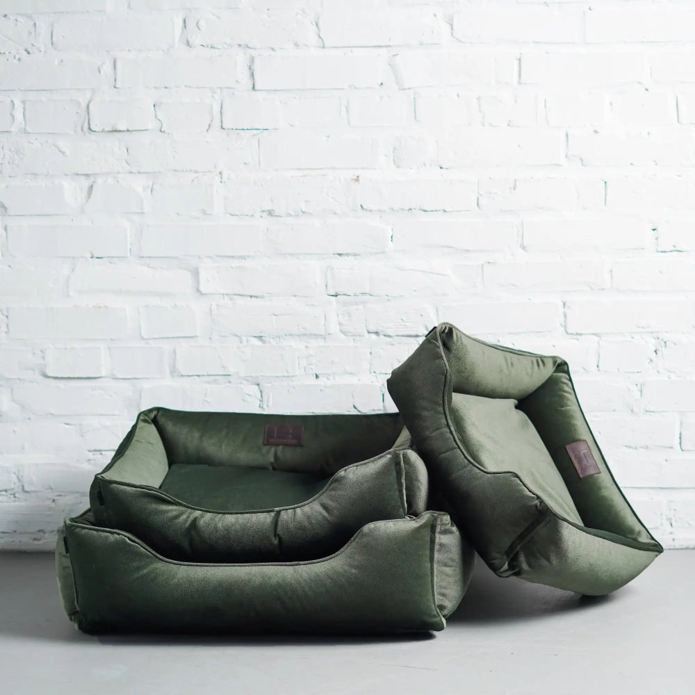 Лежанка для собак Velur Green - Harley&Cho, (60*40 см.) - S