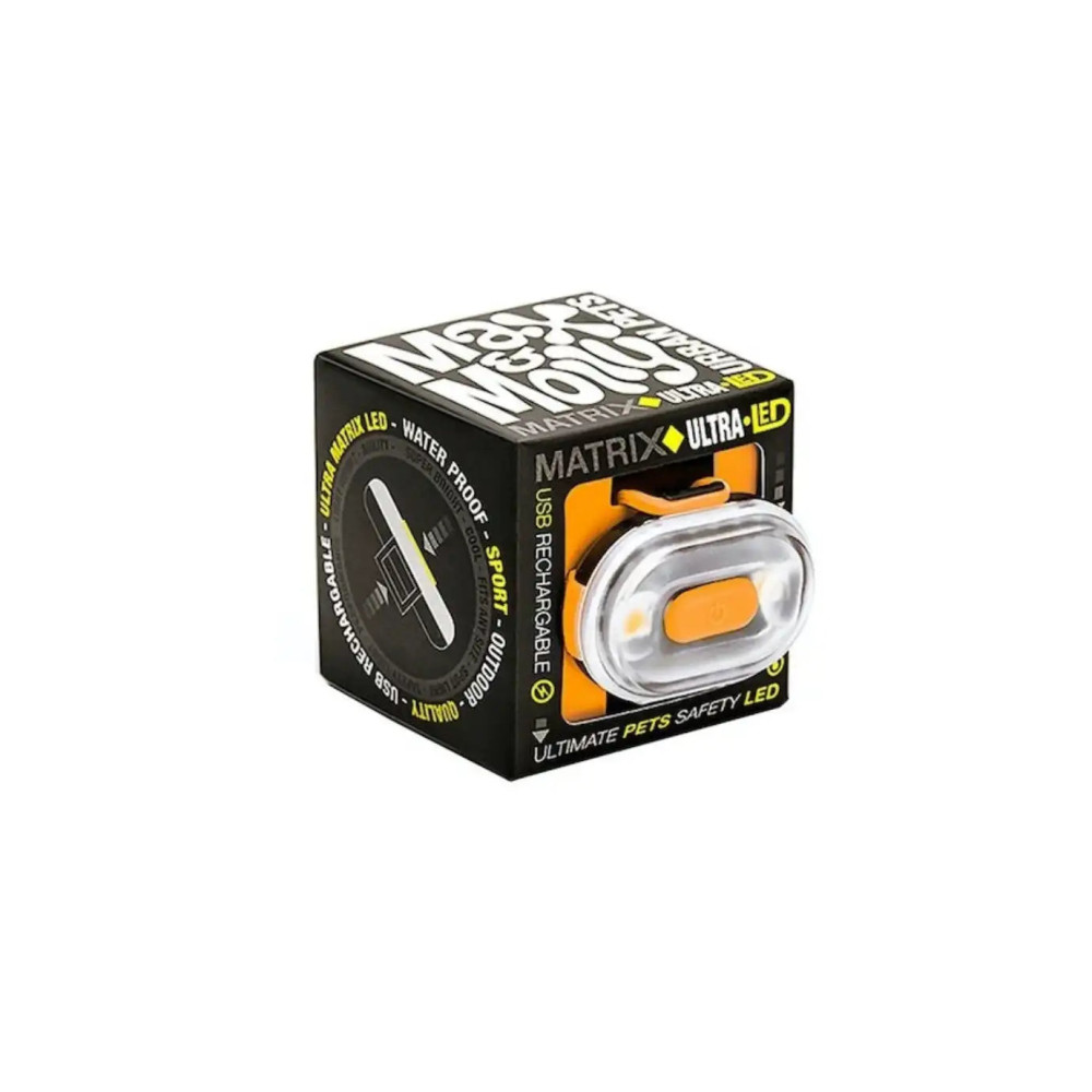 Світлодіодний ліхтарик для собак на нашийник Max & Molly Matrix Ultra LED, помаранчевий