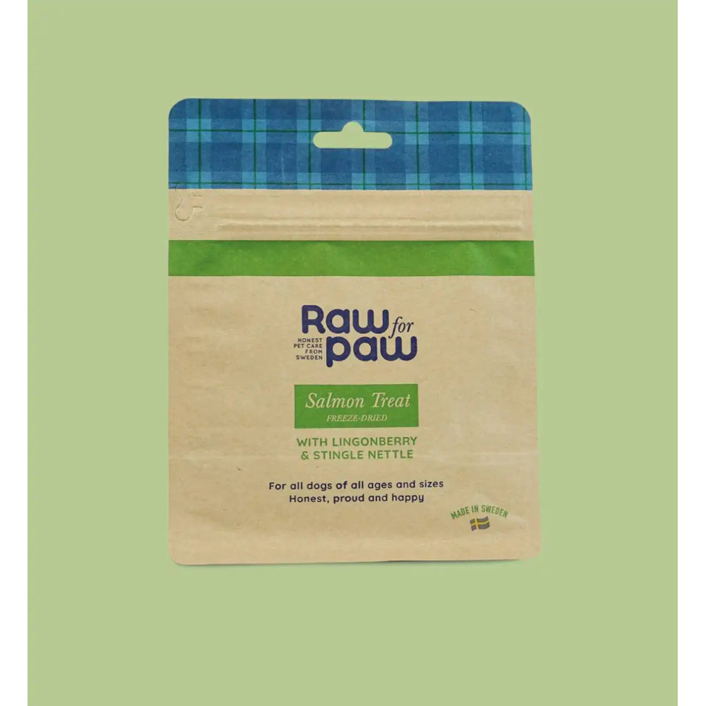 Сублімовані Ласощі для собак з Лосося, брусниці та кропиви Freeze-Dried Raw for Paw, 50 грамів, 50 грам