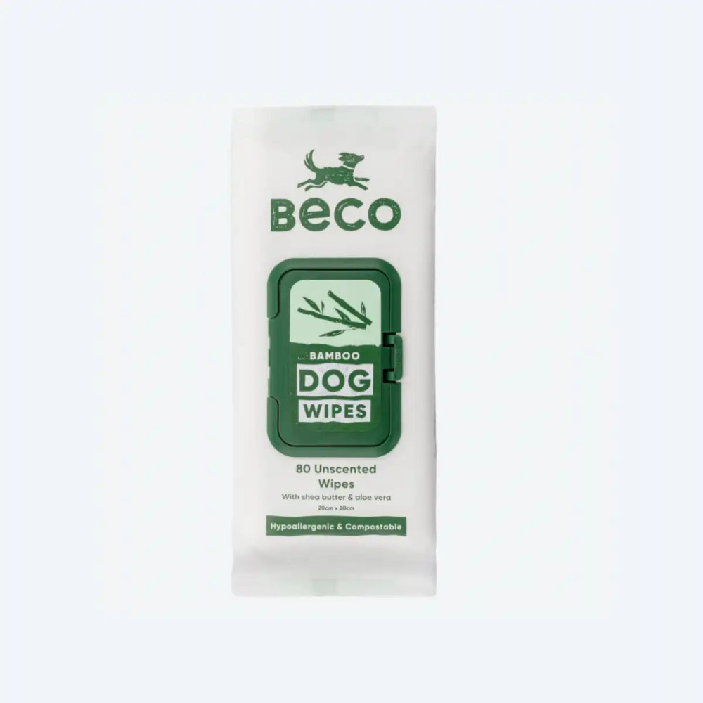 Вологі серветки біорозкладні бамбукові Beco Pets без запаху 80 шт., 80шт. 