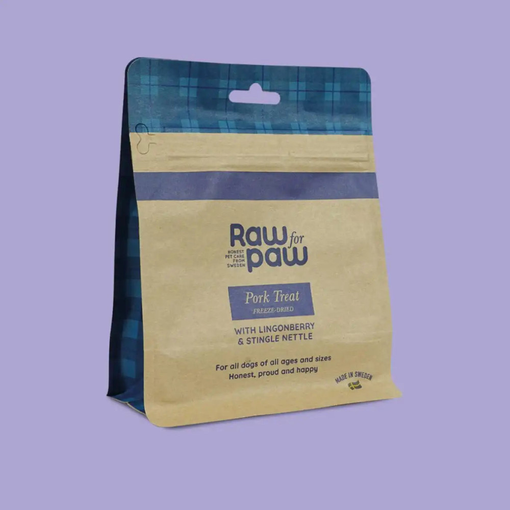 Сублімовані Ласощі для собак з Свинини, брусниці та кропиви Freeze-Dried Raw for Paw, 50 грамів, 50 грам