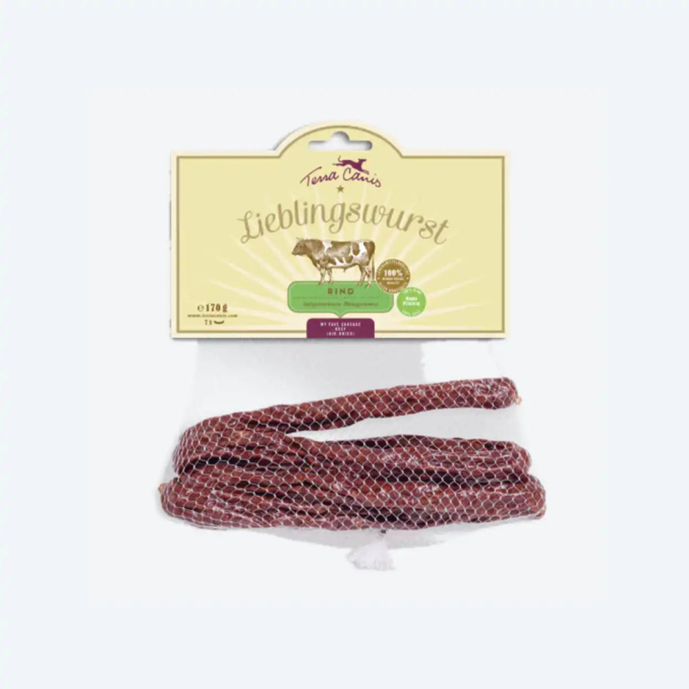 Ковбаски м'ясні для собак натуральні Lieblingswurst Terra canis Яловичина 170 г, 170 грам.