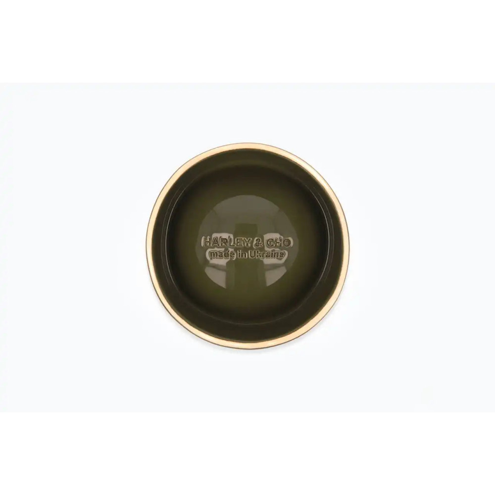 Керамічна миска для тварин із сферичним дном Bowl Olive - Harley and Cho, S (14*7см. / 0.45л.)  - фото 3