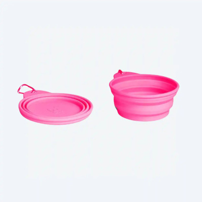 Дорожня складна миска для собак Zee.Dog - Go Bowl, pink, 500 мл.