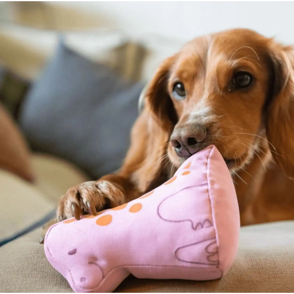 М'яка іграшка для собак Beco Pets Малюк Динозавр Рожевий