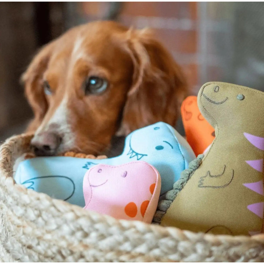 М'яка іграшка для собак Beco Pets Т-Рекс Блакитний M